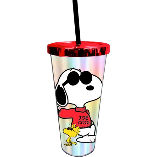 Peanuts Snoopy Joe Cool 20 oz. Foil Cup with Straw