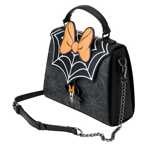 Disney Halloween Mickey and Minnie Mouse Spider Glow-in-the-Dark Crossbody Purse