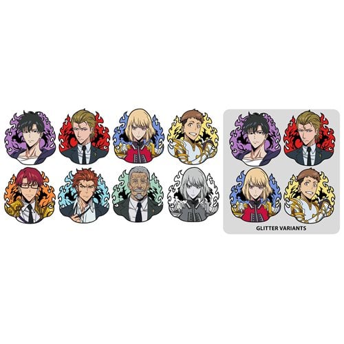 Solo Leveling Mystery Minis Series 1 Enamel Pin Display of 10