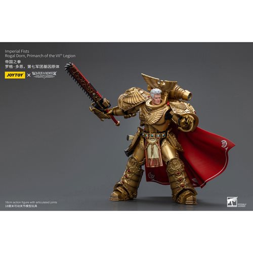 Joy Toy Warhammer 40,000 Imperial Fists Rogal Dorn Primarch of the VIIth Legion 1:18 Scale Action Fi