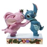 Disney Traditions Angel and Stitch Mistletoe Kisses Statue