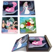 Alice In Wonderland StarFire Prints Glass Coaster Set
