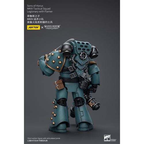 Joy Toy Warhammer 40,000 Sons of Horus MKIV Tactical Squad Legionary with Flamer 1:18 Scale Action F