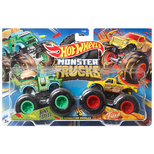 Hot Wheels Monster Trucks Demolition Doubles 1:64 Scale 2023 Mix 4 2-Pack Case of 8