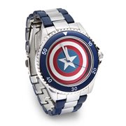 Captain America Shield Watch with Metal Bracelet Band