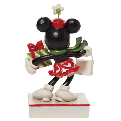 Disney Traditions Minnie Mouse Bag and Gift by Jim Shore Statue