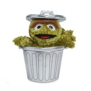 Sesame Street Oscar the Grouch in Trash Can 13-Inch Plush