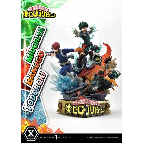 My Hero Academia Midoriya, Bakugo, and Todoroki Deluxe Bonus Ed. Premium Masterline 1:4 Scale Statue