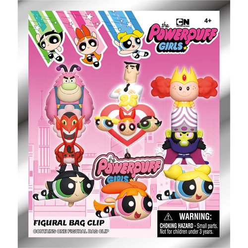 The Powerpuff Girls 3D Foam Bag Clip Random 6-Pack