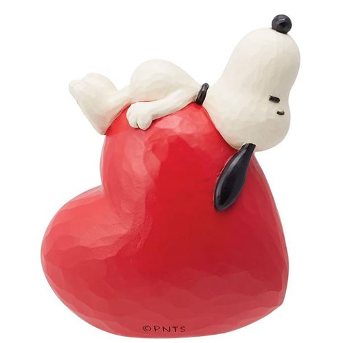Peanuts Snoopy Laying on Heart by Jim Shore Statue