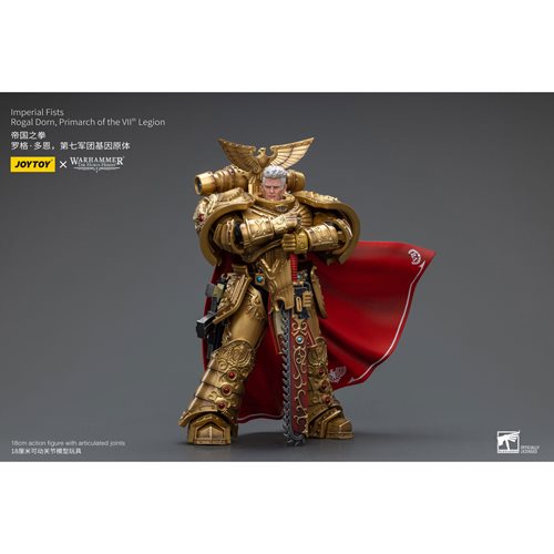 Joy Toy Warhammer 40,000 Imperial Fists Rogal Dorn Primarch of the VIIth Legion 1:18 Scale Action Fi