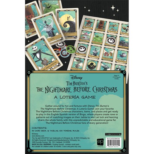 The Nightmare Before Christmas Loteria Game
