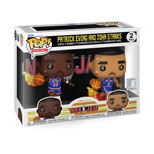 NBA JAM New York Knicks Patrick Ewing and John Starks 8-Bit Funko Pop! Vinyl Figure 2-Pack