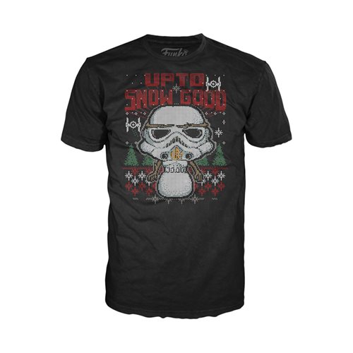 Star Wars Holiday Stormtrooper Metallic Funko Pop! Vinyl Figure #557 and Adult Pop! T-Shirt 2-Pack
