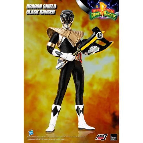 Mighty Morphin Power Rangers Dragon Shield Black Ranger FigZero 1:6 Scale Action Figure