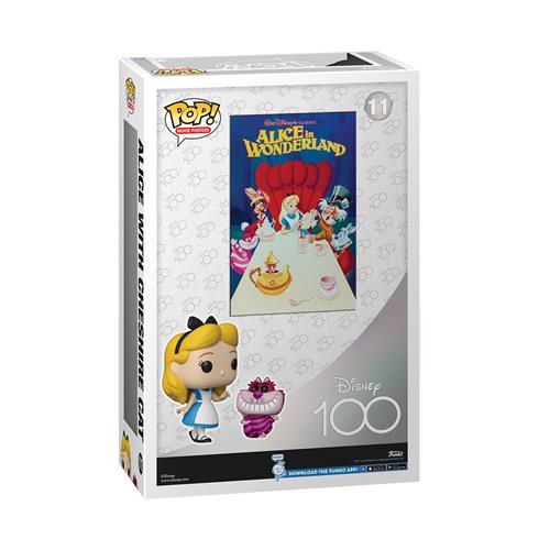 Disney 100 Alice in Wonderland Alice with Cheshire Cat Funko Pop! Movie Poster with Case #11