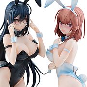 Original Character Ikomochi White Bunny Natsume and Black Bunny Aoi Limited Version 1:6 Scale Statue Set of 2, Not Mint