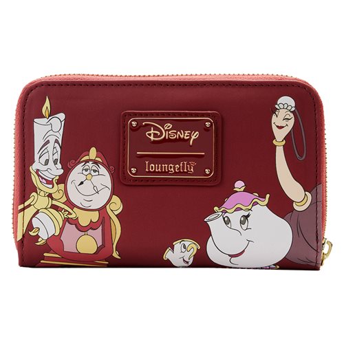 Beauty and the Beast Fireplace Scene Zip-Around Wallet