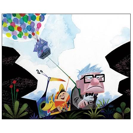 Disney-Pixar Up Discover a Lost World Paper Giclee Print