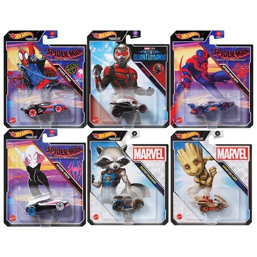 Marvel Hot Wheels Character Car 2023 Mix 5 Case of 8