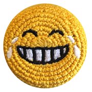 Emoji Grin Tears Crocheted Footbag