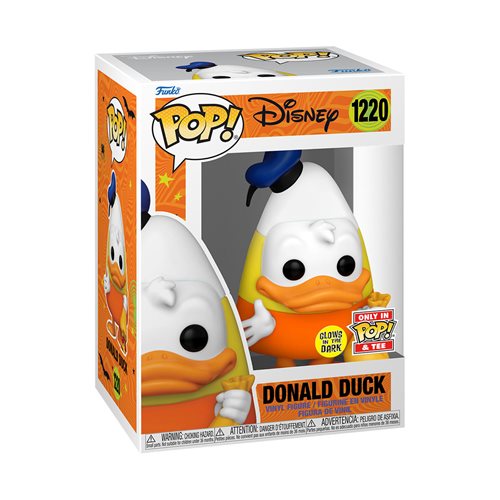 Donald Duck Halloween Glow-in-the-Dark Funko Pop! Vinyl Figure #1220 and Adult Pop! T-Shirt 2-Pack