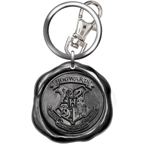 Harry Potter Hogwarts Seal Stamp Pewter Key Chain