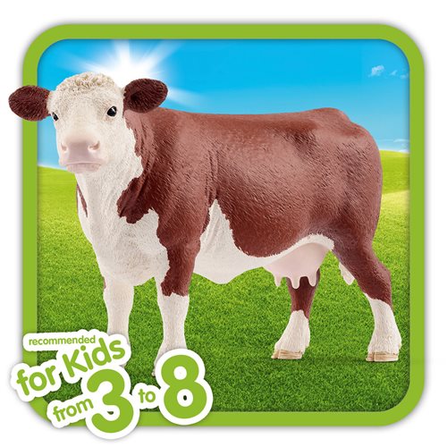 Farm World Hereford Cow Collectible Figure