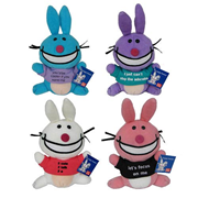 It's Happy Bunny 6-Inch Beanbag Plush Set