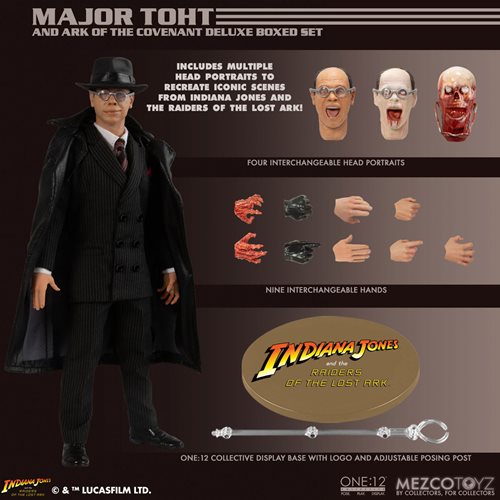 Indiana Jones Raiders of the Lost Ark Major Toht and the Ark of the Covenant One:12 Collective Deluxe Boxed Set