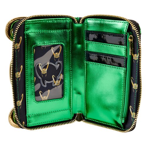 Loki Master of Mischief Shine Zip-Around Wallet