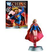 DC Superhero Supergirl White Pawn Chess Piece and Magazine