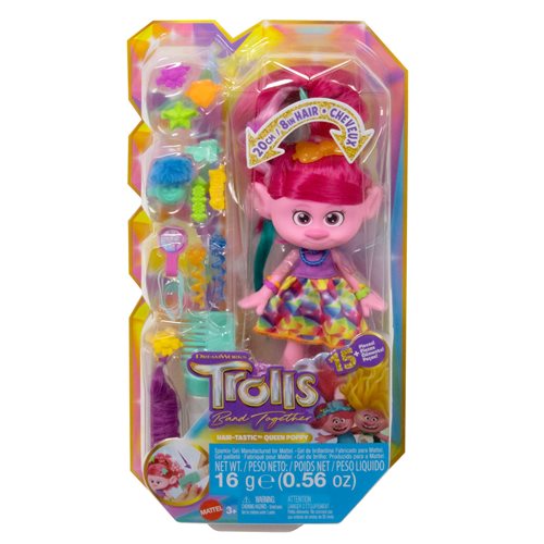 Trolls 3 Band Together Hair-Tastic Queen Poppy Doll