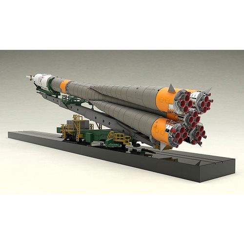 Soyuz Rocket and Transport Train Moderoid 1:150 Scale Model Kit - ReRun