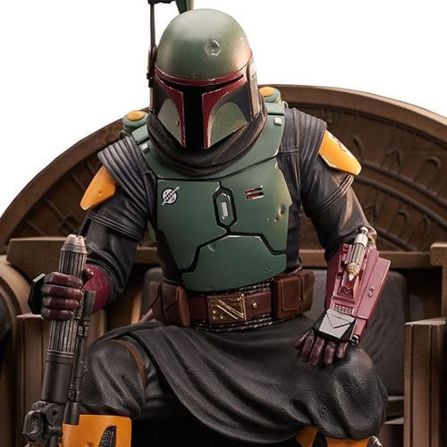 Star Wars The Mandalorian Boba Fett on Throne Premier Collection 1:7 Scale Statue