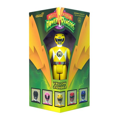 Mighty Morphin Power Rangers Yellow Ranger Triangle Box 3 3/4-Inch ReAction Figure - SDCC Exclusive