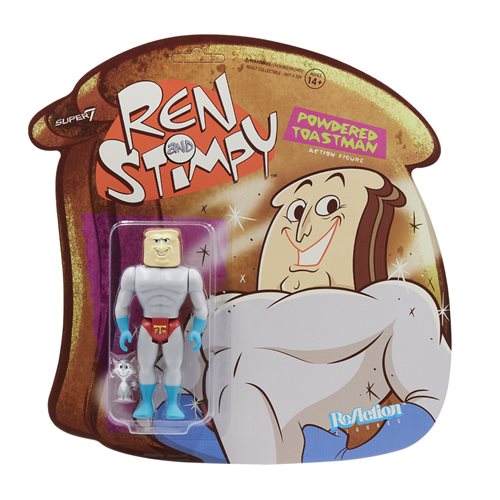Ren and Stimpy Powdered Toast Man 3 3/4-Inch ReAction Figure