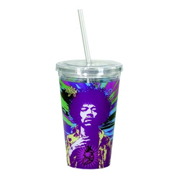 Jimi Hendrix 16 oz. Travel Cup with Straw
