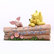 Disney Traditions Winnie the Pooh and Piglet by Log Statue