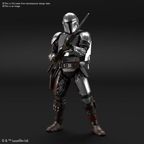 Star Wars: The Mandalorian Mandalorian Beskar Armor Silver Coating Version 1:12 Scale Model Kit