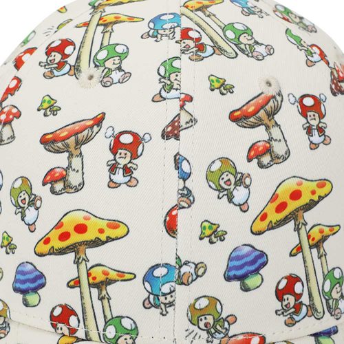 Super Mario Mushroom Kingdom Toads Snapback Hat