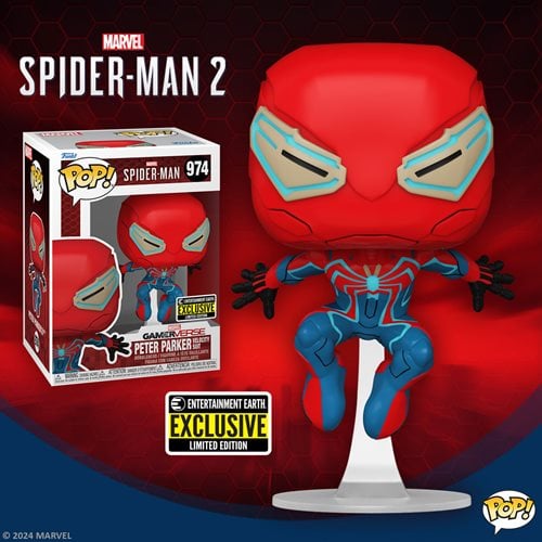 Spider-Man 2 Peter Parker Velocity Suit Funko Pop! Vinyl Figure #974 - Entertainment Earth Exclusive