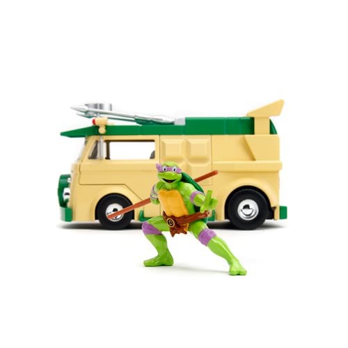 Teenage Mutant Ninja Turtles Hollywood Rides Die-Cast Metal Party Wagon Vehicle with Donatello Figur