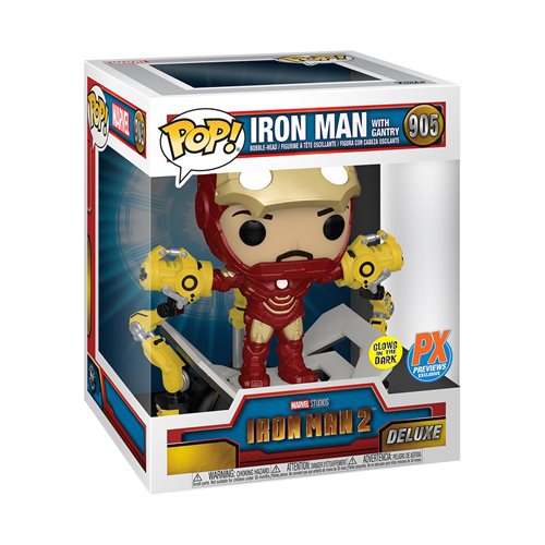 Iron Man 2 Iron Man MK IV with Gantry Glow-in-the-Dark 6-Inch Deluxe Funko Pop! Vinyl Figure - Previews Exclusive