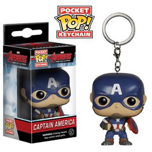 Captain America Pocket Pop! Key Chain with Youth Pop! T-Shirt