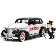Monopoly Hollywood Rides 1939 Chevrolet Deluxe 1:24 Scale Die-Cast Metal Vehicle with Mr. Monopoly Figure, Not Mint