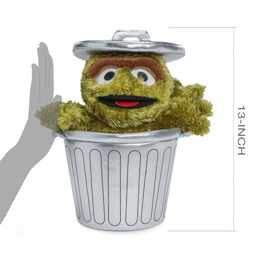Sesame Street Oscar the Grouch in Trash Can 13-Inch Plush