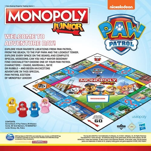 Paw Patrol Monopoly Jr. Game