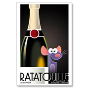 Ratatouille Wine Paper Giclee Print