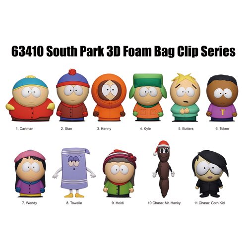 South Park 3D Foam Bag Clip Display Case of 24